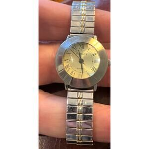 Women's 26mm Rumours Watch, Silver Tone with Expansion Band, Gold Tone Face